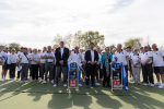 Local MP Alan Mak opens Bedhampton Bowling Club’s new playing surface and bowls the first bowl