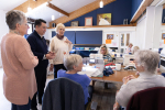 Local MP Alan Mak visits Hayling Island Piecemakers quilting group for annual Charity Day 