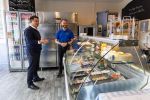 Local MP Alan Mak visits Le Petit Pain in Emsworth for Small Business Saturday and urges people to support independent traders