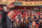 Local MP Alan Mak meets Crookhorn College students at special Royal Ballet performance
