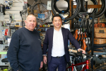 Local MP Alan Mak visits Hayling Cycles bike shop for Small Business Saturday and urges people to support independent traders 