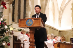 Local MP Alan Mak delivers a reading at the Community Christmas Carols Service at St Faith’s Church 