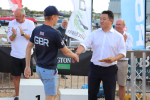 Local MP Alan Mak presents prizes at 2023 International Laser Class Association (ILCA) UK National Championships sailing regatta at Hayling Island Sailing Club