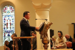 Local MP Alan Mak gives a reading at St James’ Church.