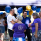Alan Mak greeting finishers of the Havant Parkrun