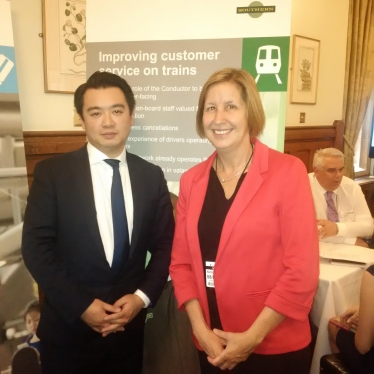 Alan Mak MP with Govia Thameslink Chief Operating Officer Dyan Crowther