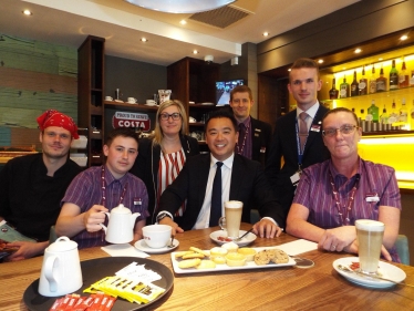 Alan Mak MP meeting with Whitbread Apprentices at Havant Premier Inn.