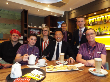 Alan Mak MP meeting with Whitbread Apprentices at Havant Premier Inn.