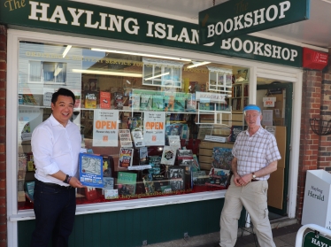 Alan at the Hayling Island Bookshop