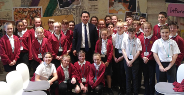 Local MP Alan Mak showed students from Purbrook Junior school around Parliament