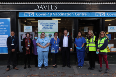 Local MP Alan Mak previously visited a booster vaccination clinic at the Davies Pharmacy in Havant