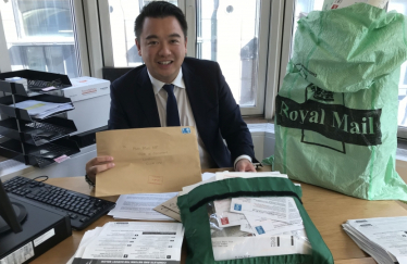 Alan receives correspondence from residents
