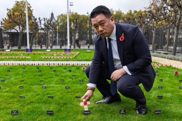 Local MP Alan Mak plants cross in Parliament's 2025 Garden of Remembrance to honour Havant Constituency's fallen