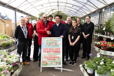 Local MP Alan Mak visits Havant Garden Centre to mark first anniversary and launch spring season for 2026