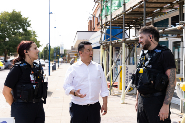 Local MP Alan Mak joins Hayling police on patrol to show continued support for Local Bobby Scheme
