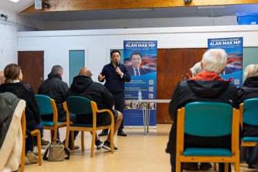 Local MP Alan Mak holds his latest Q&A public meeting for Purbrook and Stakes residents