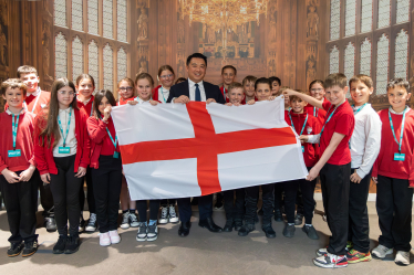 Local MP Alan Mak welcomes pupils from Trosnant Junior School in Leigh Park on trip to Parliament