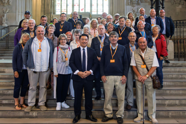 Local MP Alan Mak welcomes another group of Havant Constituency residents to Parliament
