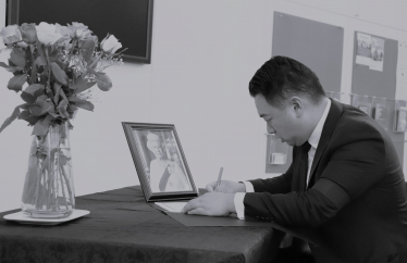 Local MP Alan Mak signed the book of condolence
