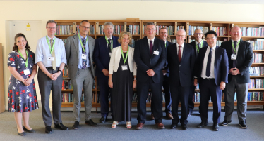 Local MP Alan Mak with the Schools Minister Nick Gibb and local headteachers