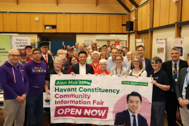 Alan Mak MP with attendees at the Community Information Fair