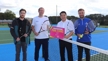 Local MP Alan Mak welcomes £218,000 Government-backed tennis court refurbishment project across the Havant Constituency