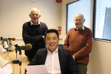 Local MP Alan Mak visited the Havant Borough Talking News Studio on East Street.